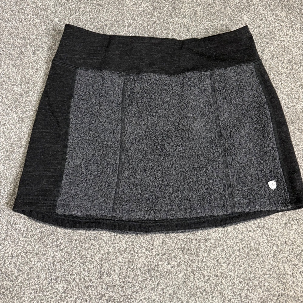 Kuhl Flight Skirt Womens Medium Charcoal Grey Mini Skirt wool blend
